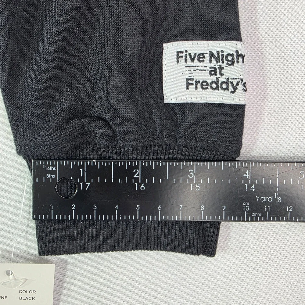 NWT Five Nights at Freddy's Boys Small 8 Graphic Hoodie Black FNAF